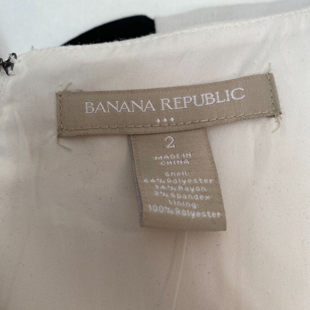 NWT BANANA REPUBLIC Orange Gray White Career Business Sheath Dress Size 2 - Picture 5 of 5